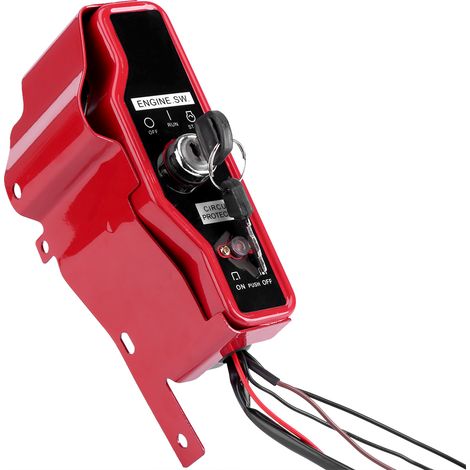 Boîte d'allumage électrique avec 2 clés pour moteur essence Honda GX390 13CV, GX340 11CV, 168F, GX160 - Interrupteur de démarrage, pièce de rechange compatible. (1/3)