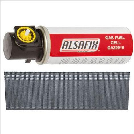 Pointes th pack 2000 galva droite + 2 gaz j-50 alsafix - Longueur : 40 mm - ALSAFIX