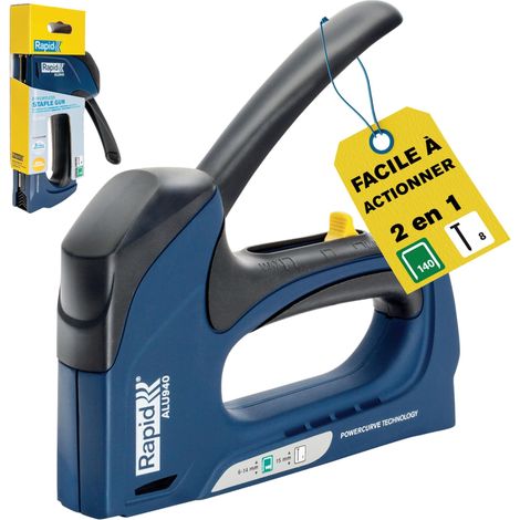 Grapadora rapid alu940 aluminio 3 niveles de fuerza