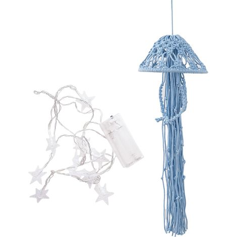 Decorazione da appendere a forma di catena di luci blu inclusa.