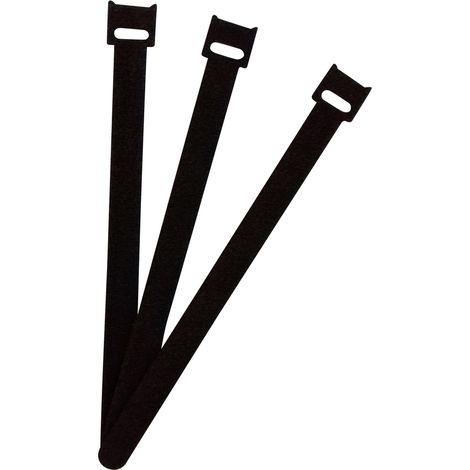 FASTECH®   Klettkabelbinder zum Bündeln Haft- und Flauschteil (L x B) 200 mm x 13 mm Schwarz 100 St.