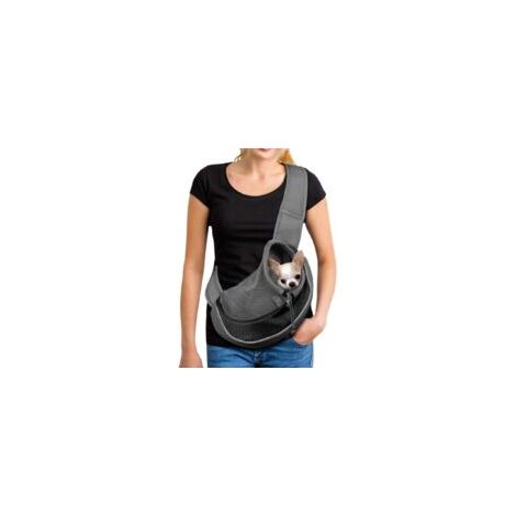 Sac de Transport Portable Chien Sac Bandoulière Filet Respirant pour Chien et Chat Chiot épaule pour Animaux de Compagnie Sling Sac Transporteur Réglable Sac de Voyage pour Petits Animaux Chien,S-Crez