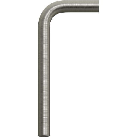 creative cables - Tubo Curvo di Estensione 14 cm in Metallo - Titanio Satinato