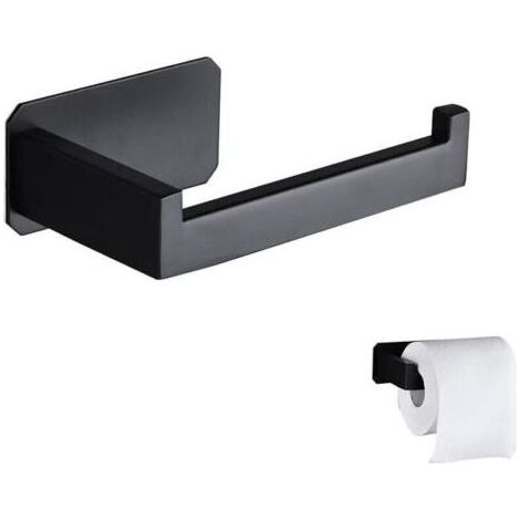 Devidoir Papier Toilette Acier Inoxydable Derouleur Papier Toilette Mural Original Sans Percage Noir Porte Papier Toilette Adhesif 3M Pour Decoration Salle de Bain WC Accessoire Cuisine (1/4)