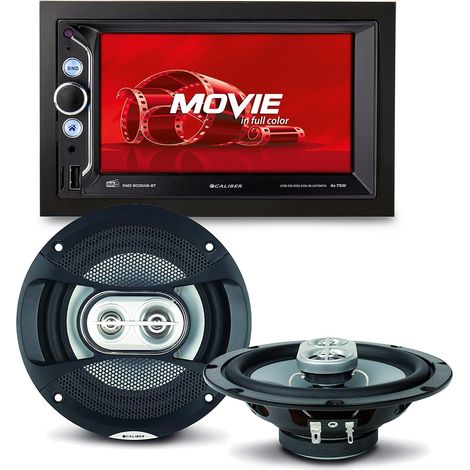 Pack sono voiture Autoradio RMD803DAB-B 4x75W + 2 haut parleurs 16,5m 120W
