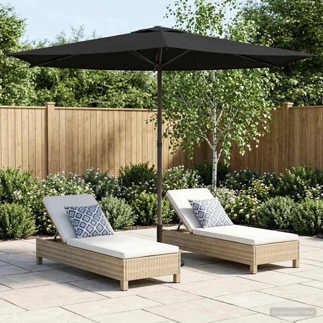 Paraguas de Jardín con Base 270 x 270 cm Poliéster Rectangular