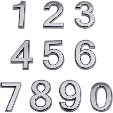Chiffre Boite aux Lettres Numero de Maison Adhesif 0 à 9 Numéro de Rue d'Adresse Design Adhésif Numéro de Porte de Maison Numero (1/4)