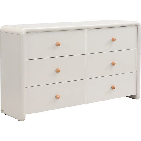 Comò con 6 cassetti Beige - SELORINA (1/5)