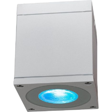 TrAdE Shop Traesio - Plafoniera Faretto Quadrato Soffitto Impermeabile Gu10 Vasca Box Doccia Bagno 230v - Bianco (1/2)
