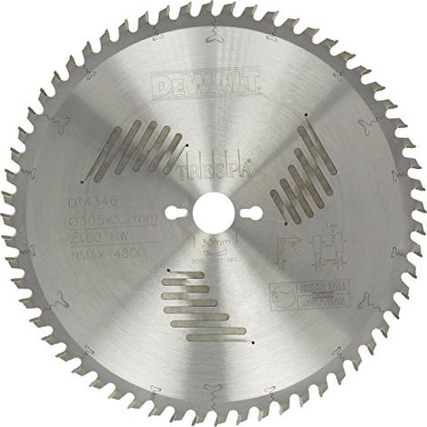 DeWALT - Lama circolare per legno 305x30 mm, 60 denti DT4346 (1/2)