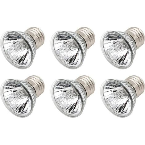 25W Ampoule Lamp Chauffante Tortue, UVA UVB Ampoule Reptile Chauffage Ampoule Lampe, pour Reptiles Lézard Tortue Aquarium (Lot de 6)