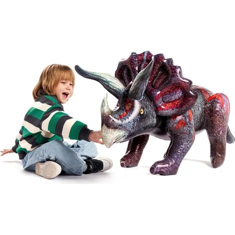 Triceratops Inflatable Dinosaur Toy for Pool Party, Birthday Party Decoration, Gift for Kids and Adults (1/5)