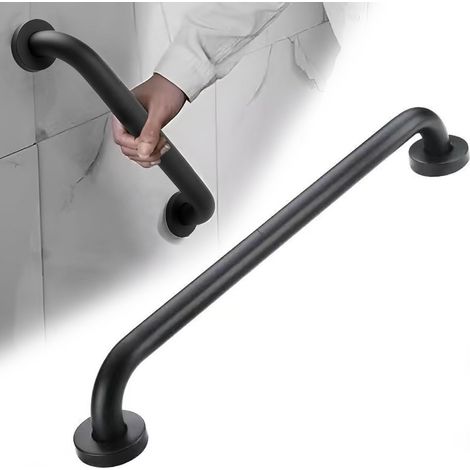 2 barres d'appui, acier inoxydable, charge élevée, installation facile avec vis, usage salle de bain escaliers chambre (1/5)