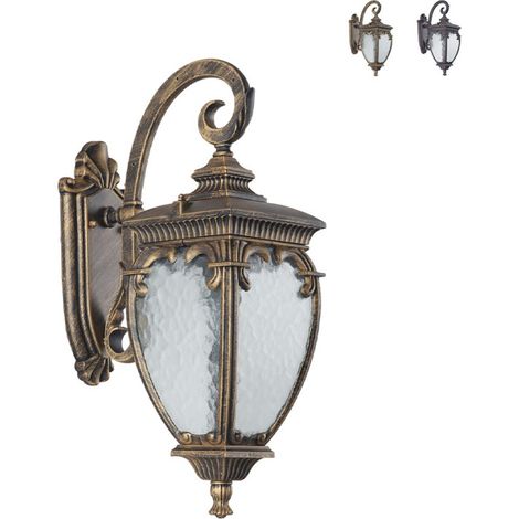 Lampada Da Parete Classica Da Esterno Alluminio Bronzo 1 Luce E27 60W Ip44 (1/4)