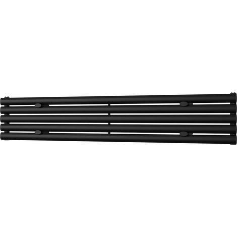 Omeara Axis - Black Horizontal Radiator H290mm x W1600mm Single Panel (1/3)