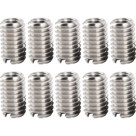 10 Pièces M4 X 0.7mm Filetage Femelle M6 X 1mm Filetage Mâle Inserts écrou Réducteur en Acier Inoxydable pour Ordinateurs Lampes Moules équipement Mécanique (1/4)