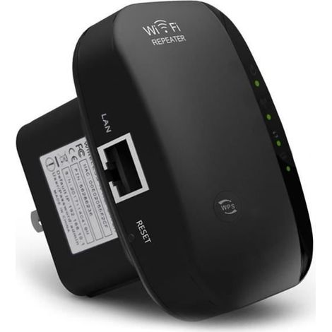 WiFi Répéteur Amplificateur, 300 Mbps Répéteur 2.4G WiFi Extender Avoir AP/Répéteur et WPS Fonction, avec RJ45 Câble Réseau
