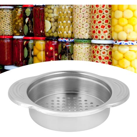 1 passoire/égouttoir en acier inoxydable pour conserves, presse-huile pour boîtes de thon (1/5)