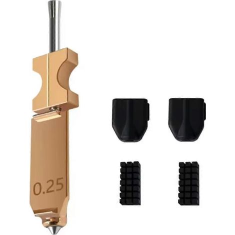 Buse de 0,25 mm pour imprimante 3D Flashforge AD5X : buse bimétallique en acier trempé améliorée, pièces de rechange. (1/5)