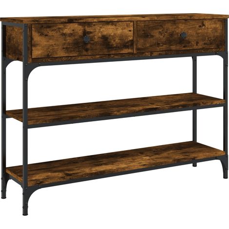 Maison Exclusive - Tavolino Consolle Rovere Fumo 100x25x75 cm Legno Multistrato