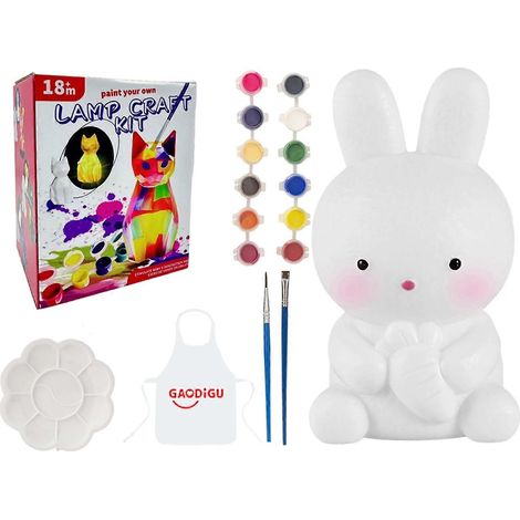 Kit de peinture de lampe lapin DIY pour adolescents - Décoration d'Halloween, Noël ou anniversaire (1/5)