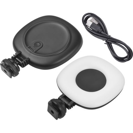 Juego de 2 linternas LED de bolsillo, 3 modos de iluminación, 3 niveles de brillo, batería integrada, adaptador para zapata.
