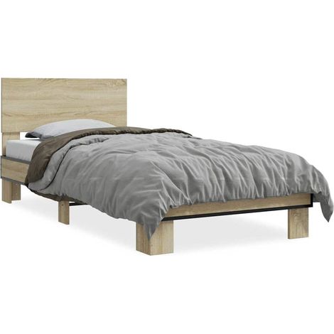 Maison Exclusive - Giroletto Rovere Sonoma 75x190cm in Legno Multistrato e Metallo (1/5)