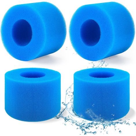 4 Pièces Filtres en Mousse pour Piscine Type S1 - Diamètre Intérieur 45mm - Éponges Filtrantes Réutilisables et Lavables pour Spa et Piscine (1/5)