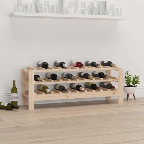 vidaXL Wine Rack 109,5x30x42 cm Solid Wood Pine (1/5)