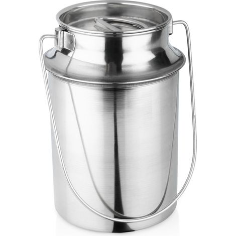 Recipiente de acero, lata de metal, contenedor de leche, contenedor de leche retro, 3,2 L (1/5)