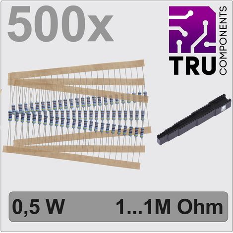 TRU COMPONENTS TC-12888476 T22P082 Metallschicht-Widerstand Sortiment  axial bedrahtet  0.5 W 1 % 50