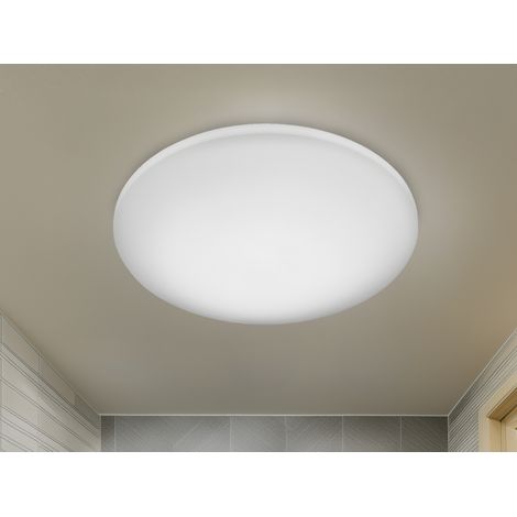 Kleine LED Deckenleuchte SILMA Weiß - Feuchtraumgeeignet Ø 28cm (1/5)