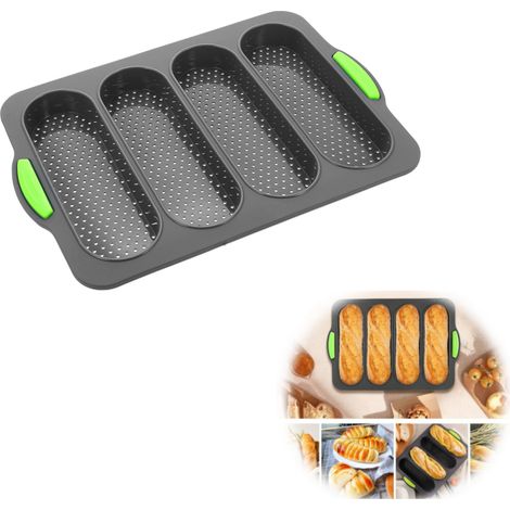 Moule À En Silicone À 4 Fentes, Antiadhésif , Pour Français Ustensile De Cuisson Domestique (1/5)