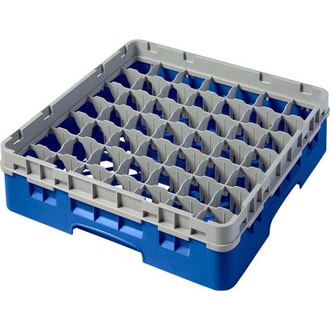 Casiers de lavage - Haut max 9.2 cm - 50 x 50 x 14.3 cm - Bleu - Lot de 5 - Cambro