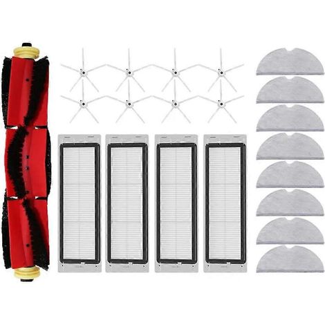 21er-Pack Ersatzteile für Roborock S5 S50 S51 S55 S6 S60 S6 Pure Staubsauger: Filter, Reinigungstuch, seitliche Hauptbürste (1/5)