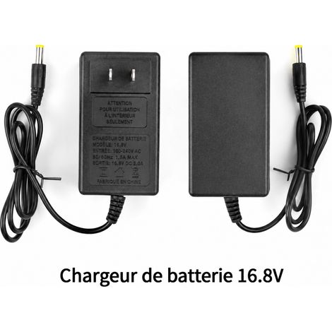Batterie lithium-ion 16,8 V avec chargeur sur prise 0 4 3,7 × 3,6 × 8,2 cm 50 g – Livraison gratuite