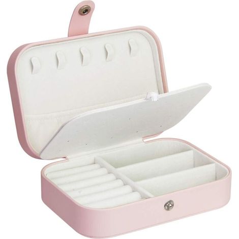 UlisemLeather Reiseschmuckschatulle, kleine Schmuckschatulle für Frauen, Lederaufbewahrungsbox für Mädchen, Leder-Reiseschmuckschatulle