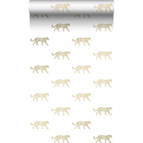 papier peint léopards blanc et or  - Origin Wallcoverings (1/5)