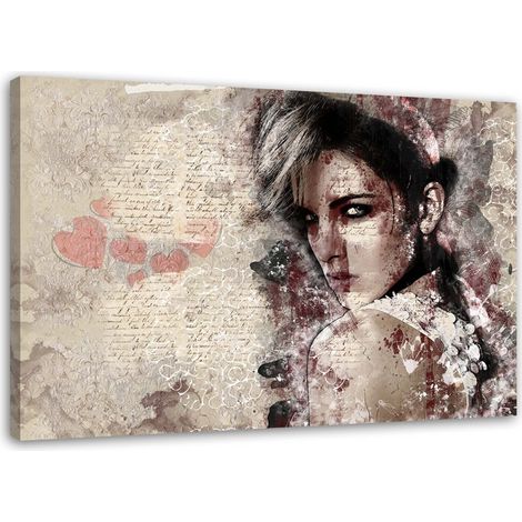 Quadro su tela, Bella donna astratta - 60x40 (1/5)