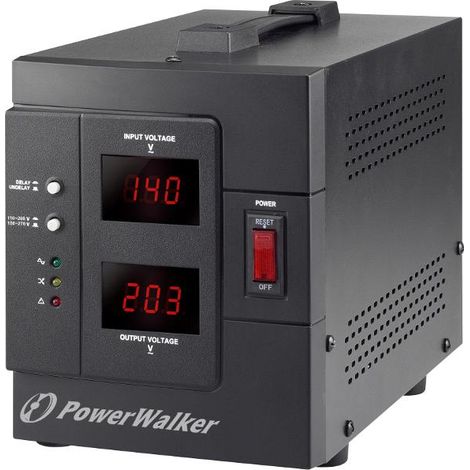 PowerWalker AVR 2000/SIV regolatore di tensione 230 V 2 presa[e] AC Nero (AVR 2000/SIV VoltageRegulator - 2000A/1600W - Automatic Voltage Regulator - Warranty: 24M)
