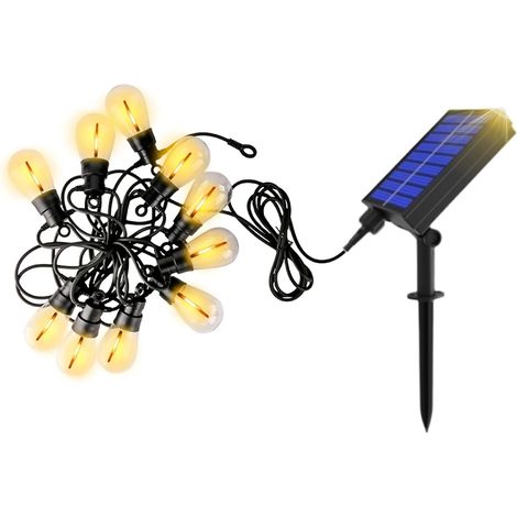 Lumières Solaires LED Extérieures - Guirlandes Étanches pour Extérieur Patio - Éclairage d'Ambiance pour Jardin Maison Noël Extérieur (1/5)