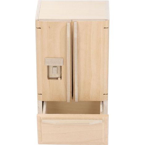 Mini-réfrigérateur miniature à l'échelle 1:12 pour poupée, à double porte, idéal pour les loisirs créatifs. (1/5)