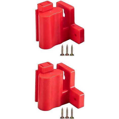 Lot de 2 supports de fixation pour perceuse, compatibles avec les supports d'outils M12 12V, avec 6 vis (rouge) (1/5)