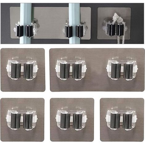 5PCS Râteliers Muraux Adhésifs pour Couvercles de Casserole, Organisateur de Rangement sans Perçage (1/4)