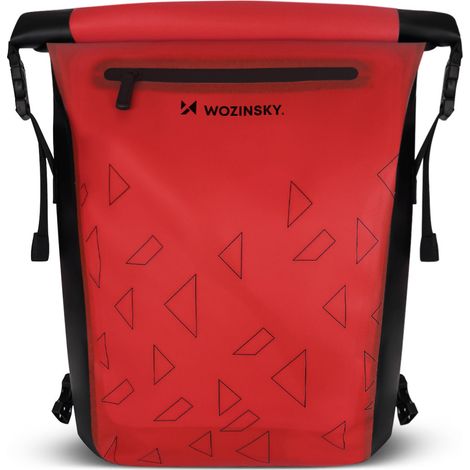 Wozinsky wasserdichter Fahrradrucksack mit Rahmen Fahrradtasche 2in1 23L Rot (1/5)