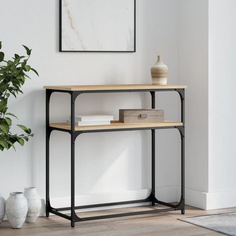 Table console chêne sonoma 75x35,5x75 cm bois d'ingénierie vidaXL (1/5)