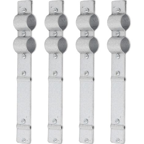 U-förmige Schlauchschellen (4er-Set) aus aluminisiertem Zink, korrosionsbeständig und langlebig, für Wasserleitungen, bestimmt für Hühnerfarmen und Geflügelställe. (1/5)