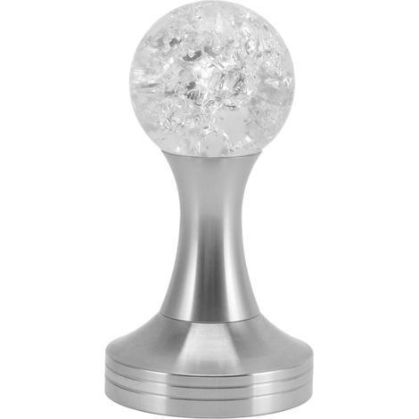 Pilon à café plat Crystal Ball, base en acier inoxydable, argenté 58mm pour accessoires de tassage de poudre