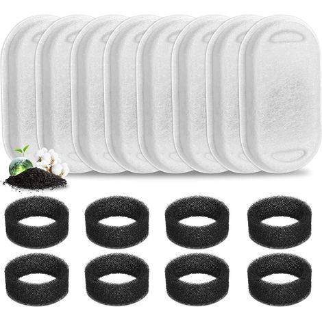 Katzenbrunnen Filter,8 Stück Ersatzfilter für Edelstahl Trinkbrunnen Katzen,Trinkbrunnenfilter Haustierfilter für Katzen und Hunde Wasserbrunnen (1/5)