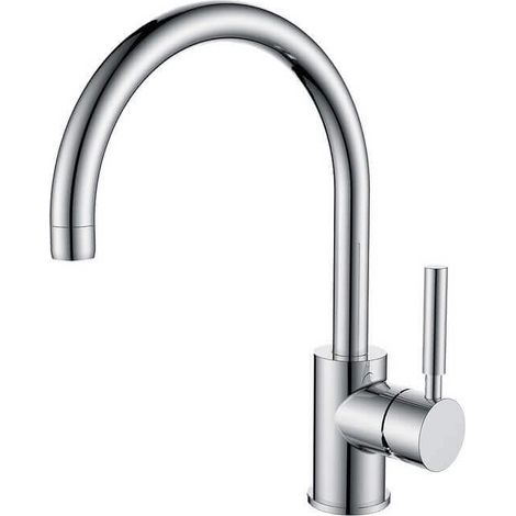 Robinet Mitigeur Lavabo Col de Cygne - Chromé - Basic (1/2)